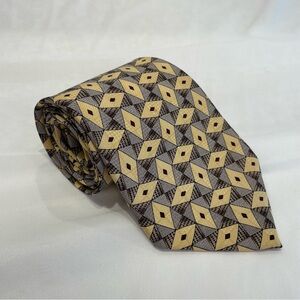 Givenchy Vintage Geometric Tie Formal Luxury High End Fashion Work Corpcore Bold